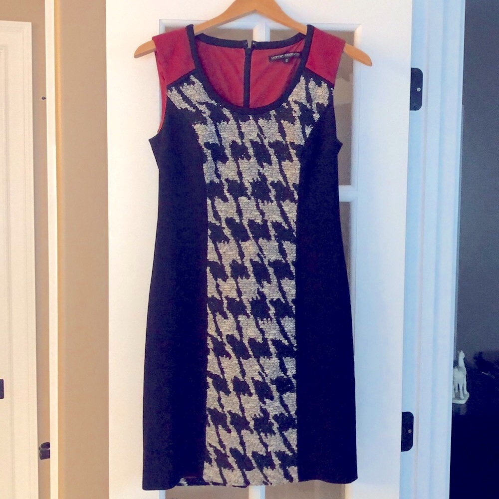 Donna Degnan Houndstooth Shift Dress